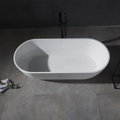 China Resin Free 1700mm Artificial Stone Bathtub Hotel Bathroom Solid Surface for sale