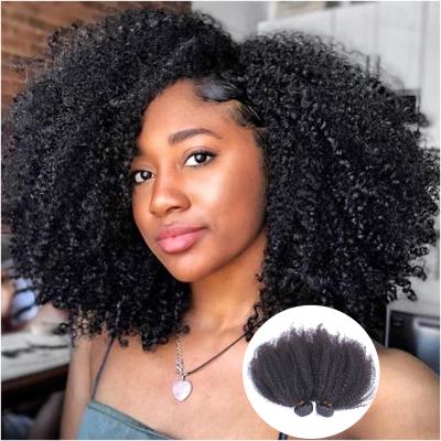 China Can Be Dyed And Bleached Or Change The Design Soft Hair 4a 4b 4c Bundles 100% Brazilian Peruvian Human Cuticle Aligned Raw Virgin Afro Curly Hair Bundles for sale