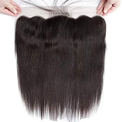 China 100% Straight Virgin Human Hair Full Lace Frontal Closure 16inch Human Hair For Women Natural Color for sale