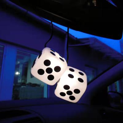 China Modern New 2022 Cyberpunk Die Shape 80mm Led Hanging Lamp Home Decor With Suction Cups Fitting for sale