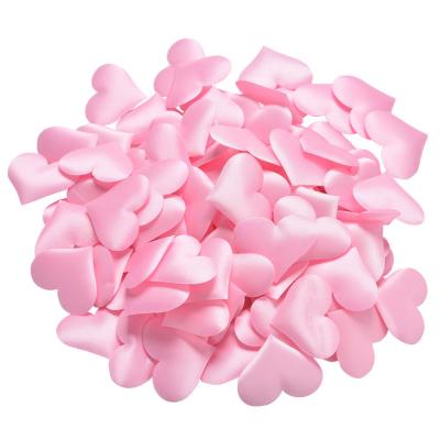 China Wedding Hot Sale Peach Heart Border Decoration 2CMCross Wedding Piece Sponge Decoration Press Three-dimensional Love Sprinkles Petal Heart Shaped Paper Scraps for sale