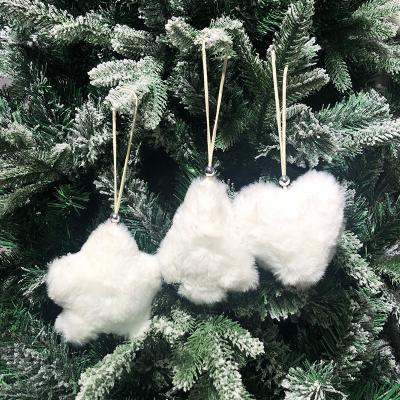 China 2021 White Christmas World Love Star Shape Christmas Tree Decorations Whole Plush Cloth Hanging New Year Gift for sale