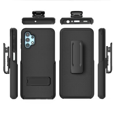 China Shockproof 3 in 1 TPU PC with Belt Clip Holder Mobile Phone Back Cover Shockproof Case for Samsung Galaxy A32 A52 A72 5G S21 Fe for sale