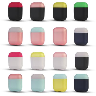 China High Quality Protective Candy Color PC Case Cover For iPhone Wireless Earphone Charging Chamber With Soft Skin Feeling for sale