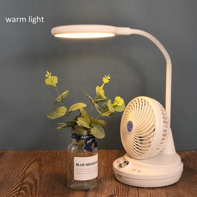 China LED Lights Personal Rechargeable Desk Fan 8 Inch Portable Desk Fan Led Desk Fan With Led Lamp for sale