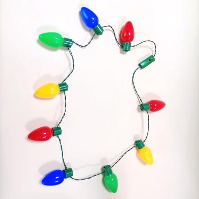 China Best Selling Attractive Led Bulb Light Up Christmas Necklace Led Flashing Necklace for sale