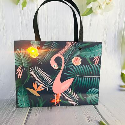 China Custom Cheap Swan Shopping Paper Bag Recyclable With Led Light for sale