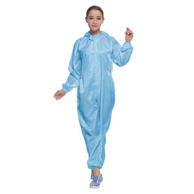 China Coverall Polyester Cleanroom Coverall Workwear Work Suit Safety Anti-Static Coveralls for sale