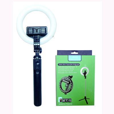 China Fold Remote Radio Fill Light Selfie Stick Selfie Stick with Ring Light Stand for sale