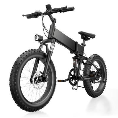 China Alloy Manufacturers 26inch 1000w Electric Folding Snow E Bike Bicycle 13ah Hidden Battery Ebike Aluminum Foldable Tire Wholesale for sale