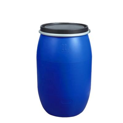 China Factory direct sales open top plastic drum 200-210L strong blue chemical plastic drum for sale