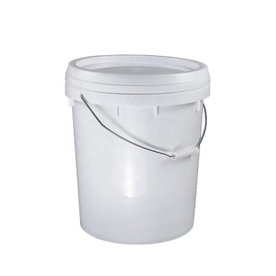 China Strong Portable Round Chemical Barrel With Handle Plastic Plastic Barrel Empty Paint Buckets for sale