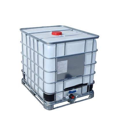 China 1000L IBC Strong HDPE Chemical Tank With Metal Frame 1 Ton Plastic Barrel Water Storage Container for sale