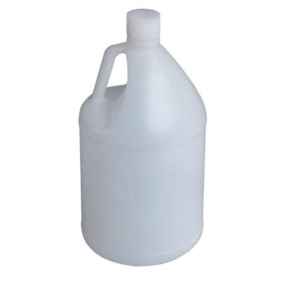 China Easy Carry 1 Gallon Bottle 3.8L 4L HDPE Plastic Round Box Translucent White Tank With Handle For Industrial Chemical for sale