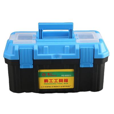 China 13 16 Plastic 19 Inch Plastic Tool Box With Handle Tray Compartment Storage Box Hammer Pliers Screwdriver Tool Holder Container Box for sale