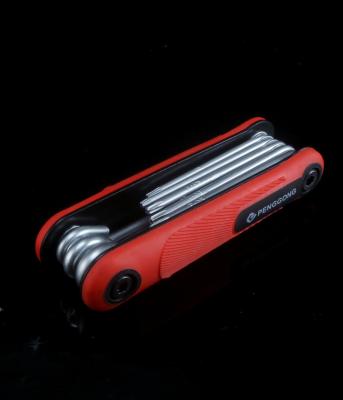 China Chrome Molybdenum Steel Folding Hex Key Metal Hex Socket Wrench Set Screwdriver Flat Head Hand Tool for sale