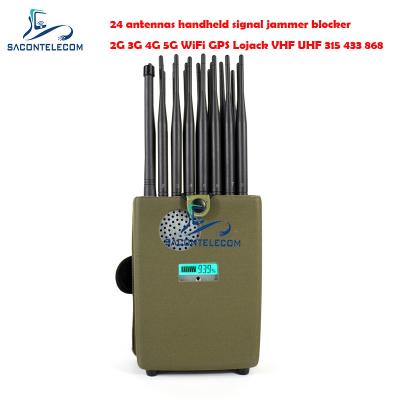 Chine Europe Type Wifi signal brouilleur 24w 24 canaux Pour 2G 3G 4G 5G LTE GPS Localisateur 173mhz à vendre