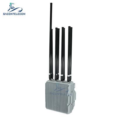 China Waterproof Outdoor UAV Signal Jammer 8 Bands 550w Power 2KM Fixed for sale