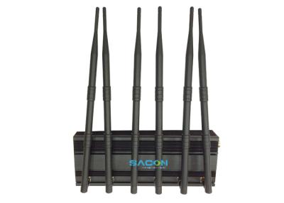 China 2G 3G 4G GPS mobiele telefoon signal jammer DC12V Met 50m bereik, 15w Power Te koop