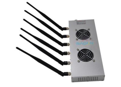 China Wifi Bluetooth High Power Cell Phone Jammer 12w 6 Bands Para Biblioteca à venda