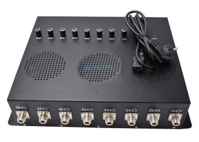 China Zwarte 80w High Power VRadio Signal Jammer Verstelbare 8 Bands Voor Politie Te koop