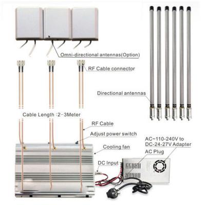 China 24 uur werken Gevangenis Cellphone Jammer 6 Antennen 2G 3G 4G GPS 90w Power Te koop