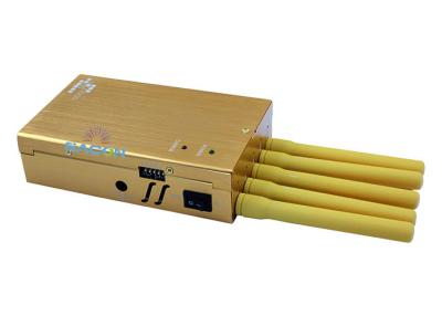 China Yellow Color 5 Antennas 3G 4G Signal Jammer Block GPS WiFi For Anti -Tracking for sale