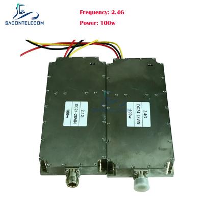 China 300-400mhz drone jammer module 100w anti FPV drone jammer module power amplifier for sale