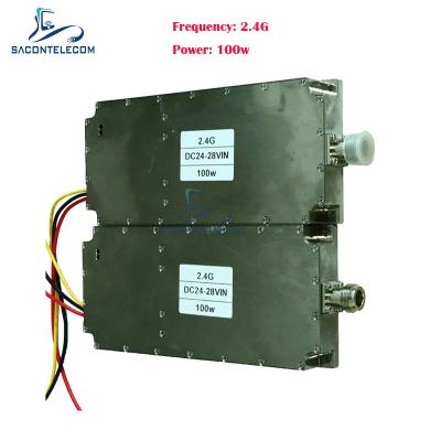 China 100w high power anti drone jammer module for 500-600mhz RF FPV drone jammer module for sale