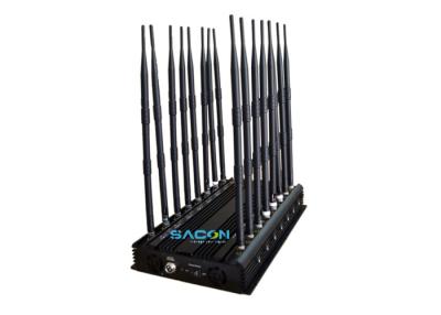 China GPS Lojack Prison Cell Phone Jammer 16 Antennas 38w High Power Long Range for sale