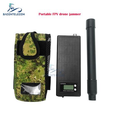 China Single Band Portable FPV Drone Signal Jammer 1.5km Range Handheld UAV Anti Drone Jammer for sale