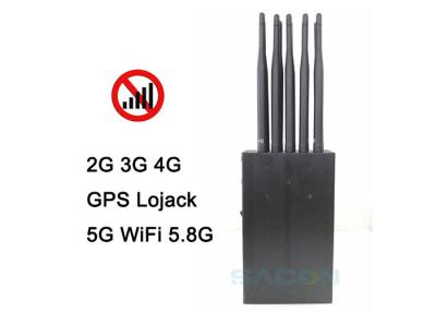 Cina Bloccante di segnale 5G portatile 10 antenne 1w ogni banda 2G 3G 4G 5G WiFi 15m in vendita