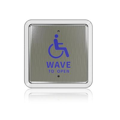 China Modern 304 stainless steel wired disabled exit switch for disabled toilet non touch door switch for sale