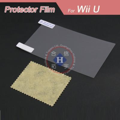 China Shield Clear HD Protective Film Cover Screen Protector Outer Guard With Retail Package For WII U Game Protection for sale