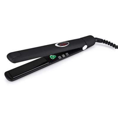 China 2021 Hotel Professional Infrared Hair Straightener 2 In 1 1 Inch Flat Iron Ceramic Hair Straightener for sale