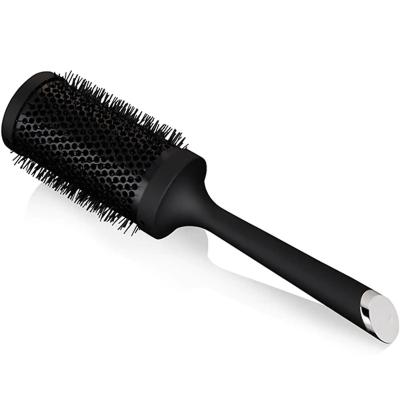 China Custom Logo Cushion Nylon Bristle Styling Hair Comb Ceramic Brush Straightening Round Hair Brush for sale