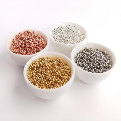 China Fashionable.Popular DIY Hand Beaded Jewelry Accessories Scattered Beads Wholesale Gold Plated Copper Beads For Jewelry Making for sale