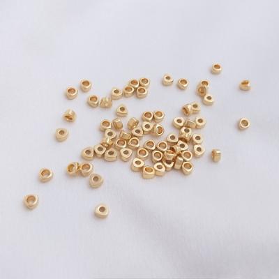 China High Quality Fashionable.Popular Jewelry Accessories Copper Real Gold Plated Loose Bead Triangular Spacer DIY Bracelet Hand Beaded Accessories for sale