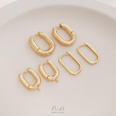 China Fashionable.Popular Wholesale DIY Handmade Earrings Accessories Making Material U-shaped Oval Earring for sale