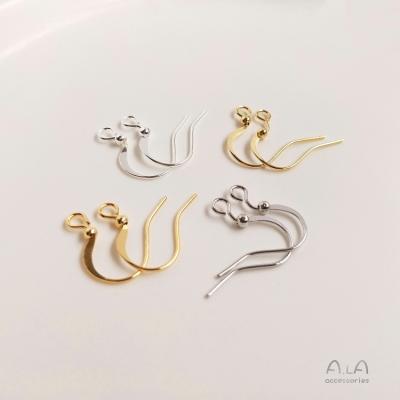 China Wholesale Fashionable.Popular Ear Hooks Gold Plated Flat French Ear Hooks For Make Earring Accessories for sale