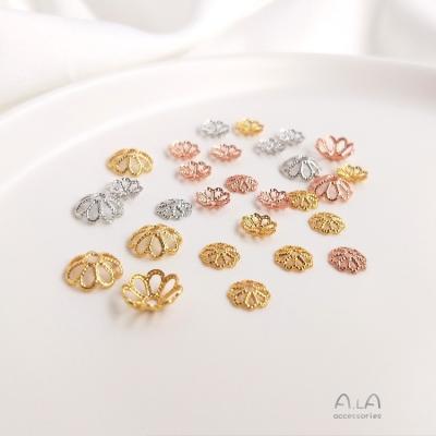 China Fashionable.Popular Wholesale Fashion Hollow Flower Spacer Jewelry Findings Beaded Spacers For Handmade DIY Bracelet Making for sale