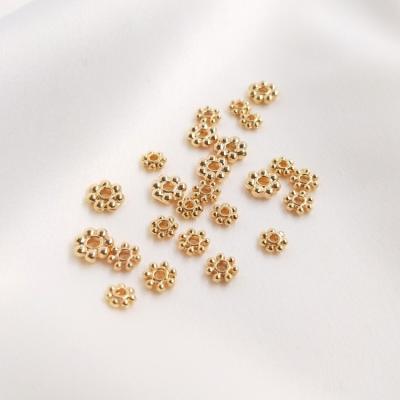 China Fashionable.Popular snowflake spacer gold beads gold color flower spacer bead for jewelry making findings for sale