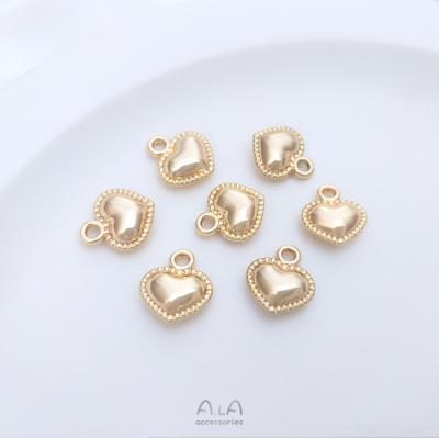 China Fashionable.Popular Small Fashion DIY Peach Heart Bracelet Jewelry Pendant Earring Dangle Accessories for sale