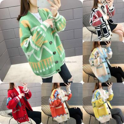 China Anti-pilling Knitted sweet style Y2K Korean fashion women's cardigan sweater Autumn 2023 new for sale