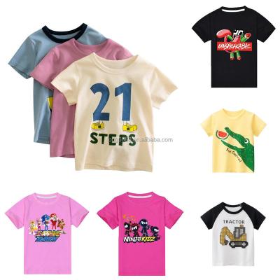 China Anti-Shrink Boys Fun T-shirt Summer Kids Clothing Girls Short sleeve Street clothing 2023 Top T-shirt for sale