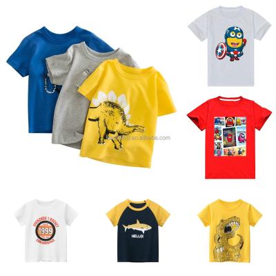 China Anti-Shrink Cute cartoon T shirt for girls summer Boy Kawaii clothes top for kids birthday gift short sleeve T shirt for sale