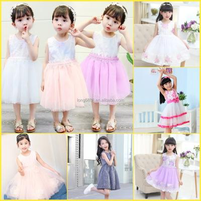 China Anti-wrinkle Girls Summer dress Plaid girls Everyday Kids off-the-shoulder dress Casual style girl clothing for sale