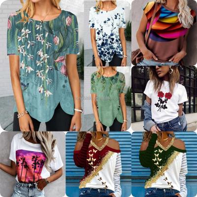 China Anti-wrinkle Women's T-shirt 100% cotton summer cheap discount short sleeve T-shirt soft creative film personalized life for sale