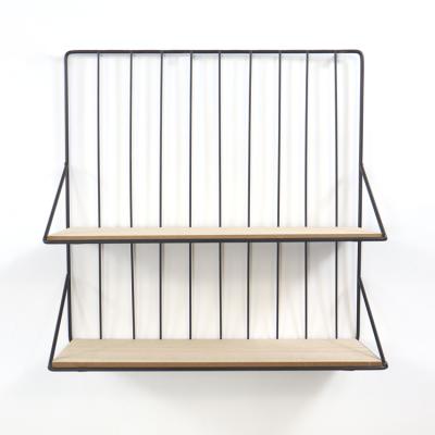 China Contemporary Nordic Wrought Iron Wall Simple INS Wholesale Price Shelf Home Living Room Wall Decoration Partition Storage Rack for sale