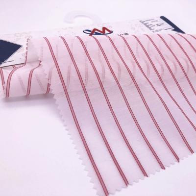 China 2018 new arrival printed voile fabric plaid silk cotton yarn dyed stripe silk cotton fabric for women shirts for sale